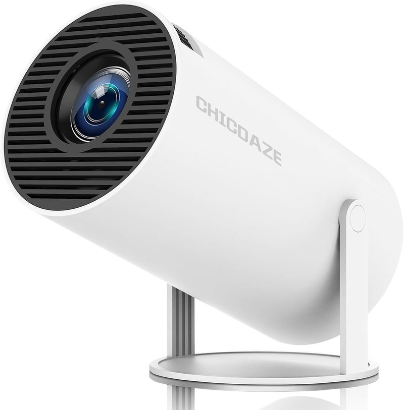 Chicdaze Mini Projector, HY300 PRO Portable Projector, Smart Projector Support 4K 1080P with Dual-Band WIFI6 5G Wireless 5.4 Bluetooth, 200 ANSI, Auto Keystone Correction, 35"-130" Screen Video Projector - Image 1